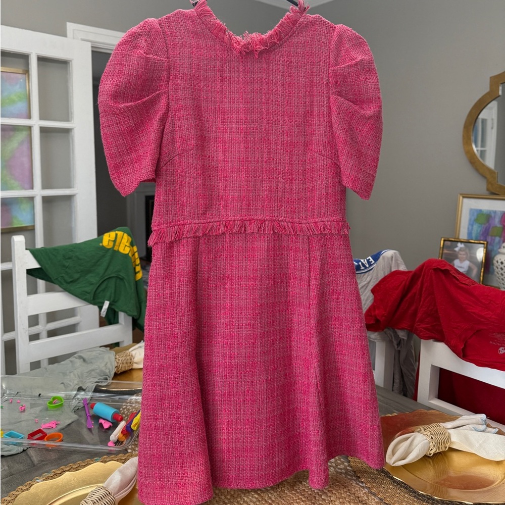 Fate Vibrant Pink Textured Dress